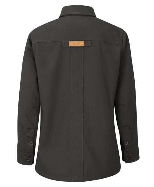 McNair women's PlasmaDry cotton canvas Work Jacket in Black (back)