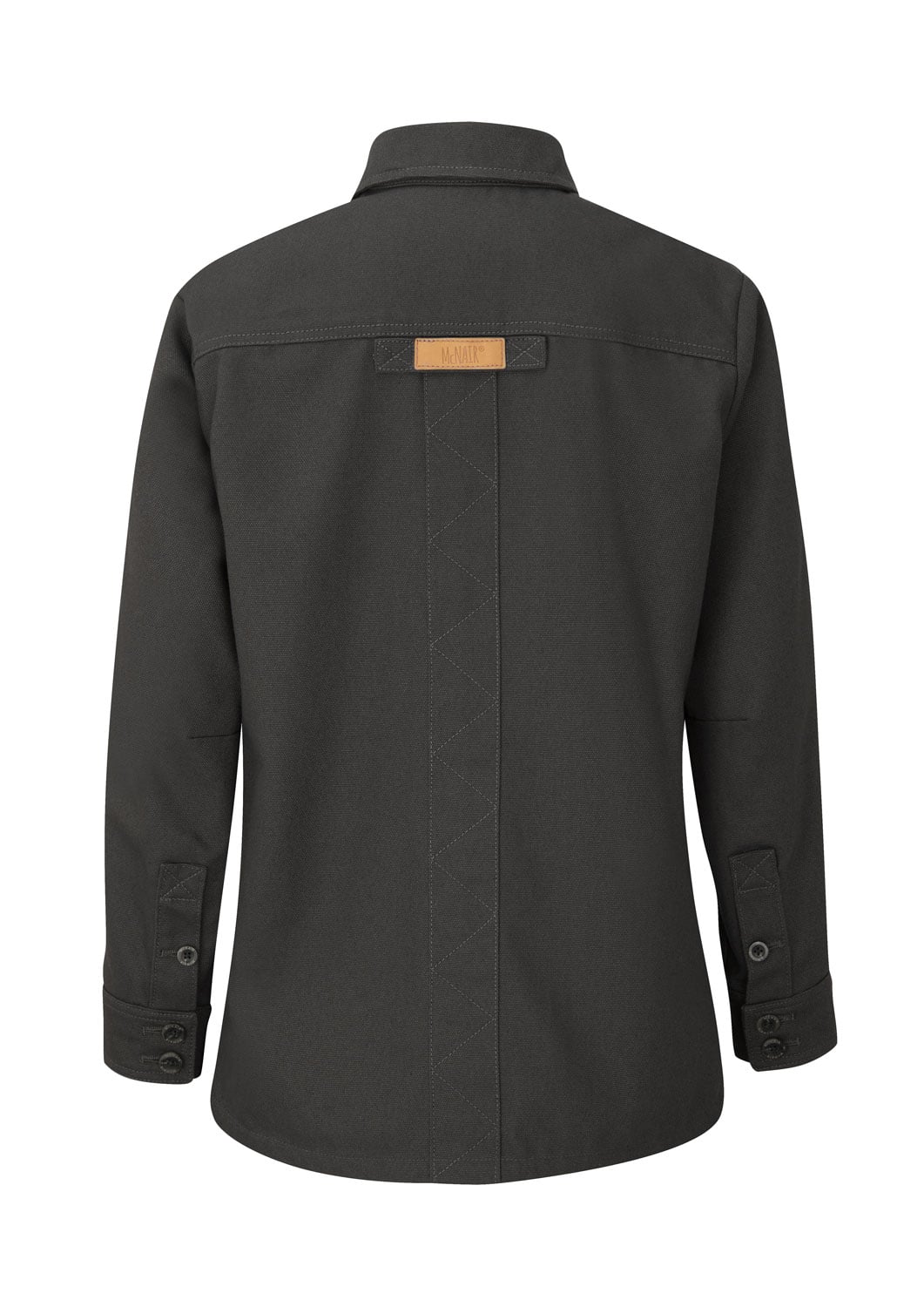 McNair women's PlasmaDry cotton canvas Work Jacket in Black (back)