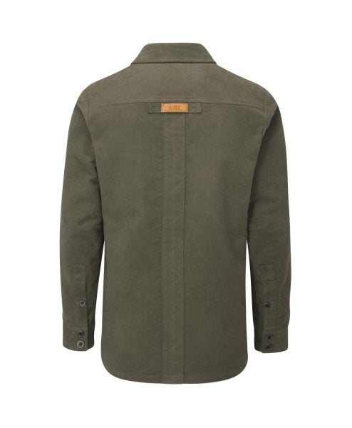 McNair men's PlasmaDry moleskin Ravine shirt in Light Sage (back)