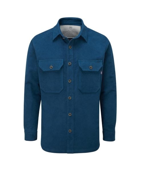 McNair men's PlasmaDry moleskin Ravine shirt in Ultramarine Blue
