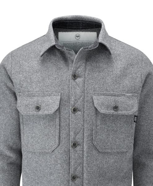 McNair men's merino Moonraker Jacket in Ash