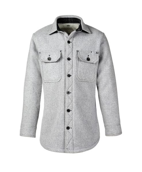 McNair men's merino Moonraker Jacket in Arctic Silver